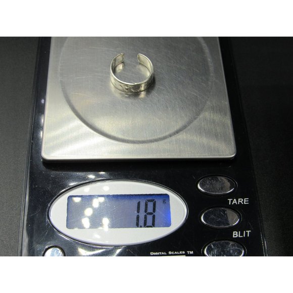 Size 3 Sterling Silver Worn Sun And Stars Toe Band Ring Vintage Statement - Picture 8 of 8